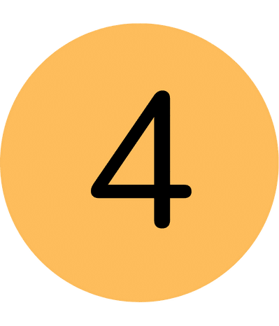 Bold Number "4" Inside a Bright Orange Circle