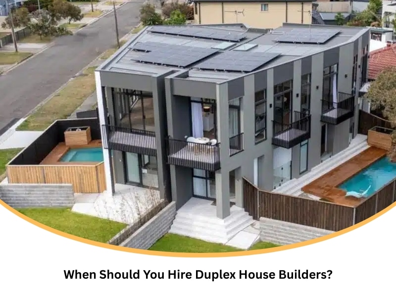 Stylish contemporary duplex with solar roofs by duplex house builders