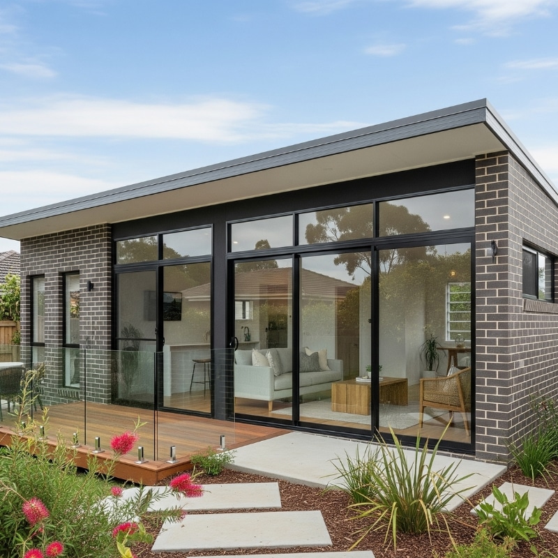 Granny flat builders Sydney team constructing modern granny flat