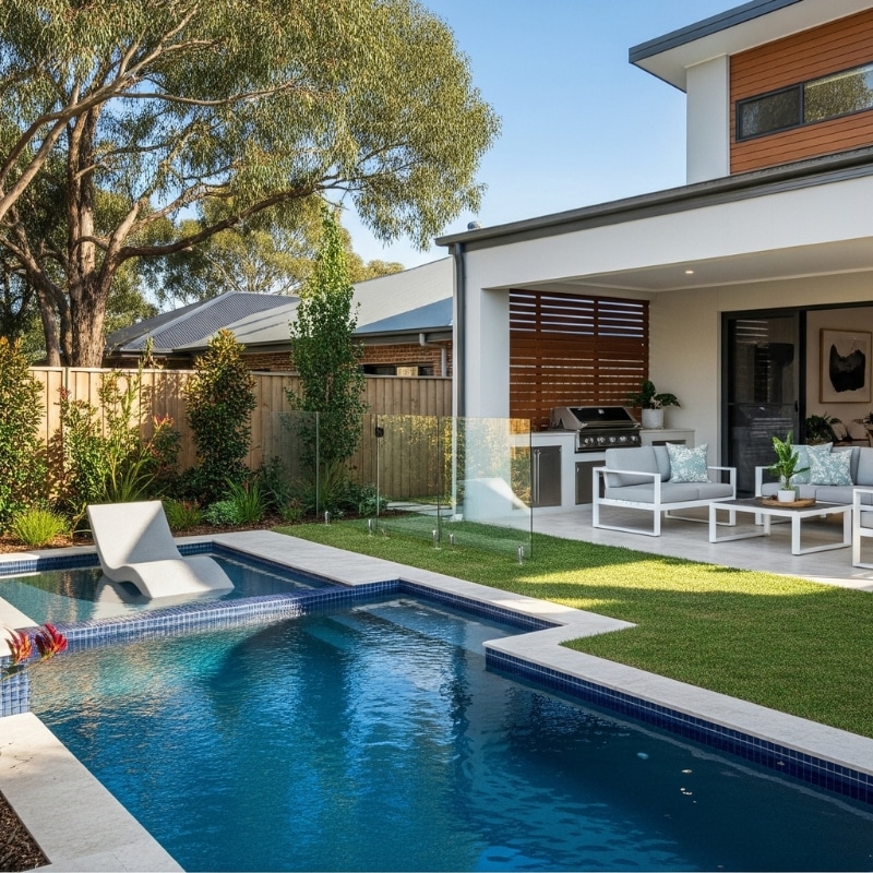 Completed swimming pool Sydney with high-quality finish