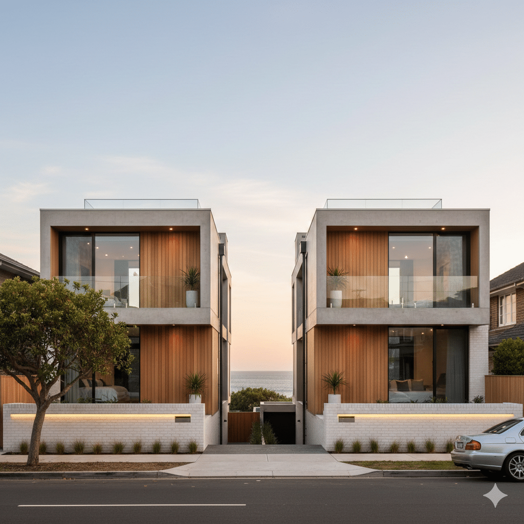 Modern duplex home in Sydney’s Eastern Suburbs designed for optimal layout and privacy.